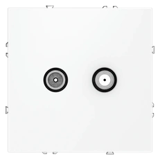 Изображение Розетка телевизионная встраиваемая VOLTUM S70 оконечная TV+SAT (белый матовый)