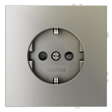 Изображение Розетка встраиваемая VOLTUM S70 с заземлением и защитными шторками 16А (шелк)